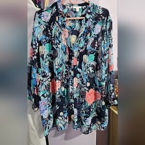 Floral long sleeve blouse